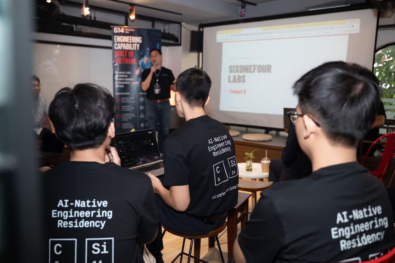 Residents in AI-Native Engineering Residency shirts